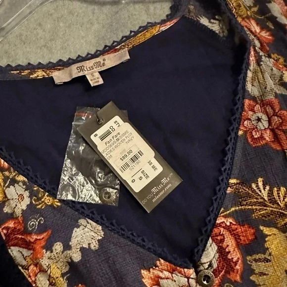 NWT Miss Me blue floral dress Size S - Picture 4 of 5